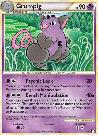 Grumpig #23 · Triumphant Pokémon card