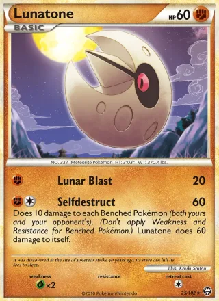 Lunatone #25 · Triumphant Pokémon card