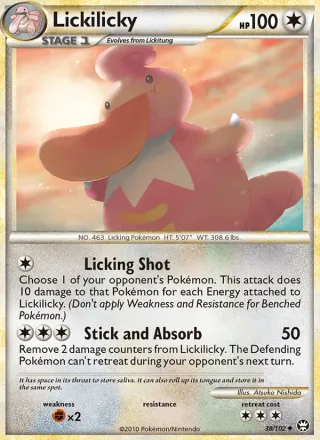 Lickilicky #38 · Triumphant Pokémon card