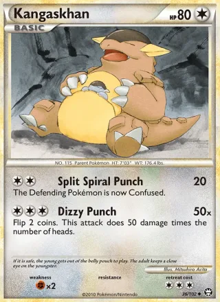 Kangaskhan #36 · Triumphant Pokémon card