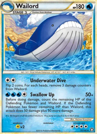 Wailord #31 · Triumphant Pokémon card