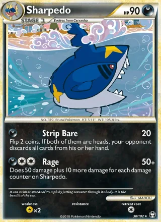 Sharpedo #30 · Triumphant Pokémon card