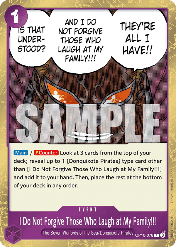 I Do Not Forgive Those Who Laugh at My Family!!! full card art