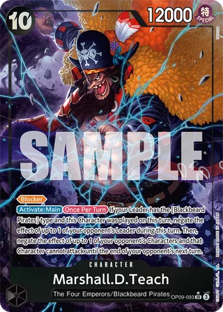 Marshall.D.Teach (Alternate Art) #OP09-093-alternate-art · Emperors in the New World One Piece card