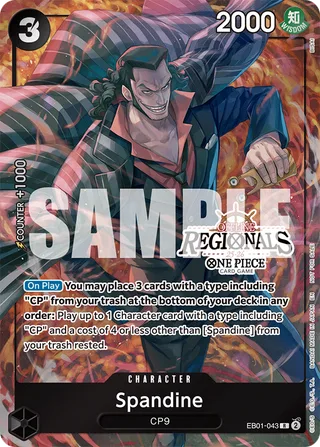 Spandine (Offline Regional Participation Pack 2025 Vol.1) #EB01-043-offline-regional-participation-pack-2025-vol-1 · One Piece Promotion Cards One Piece card