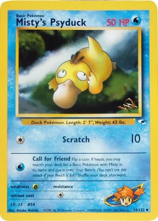 Misty's Psyduck [W Stamped] #054 · Wizards Black Star Promos Pokémon card
