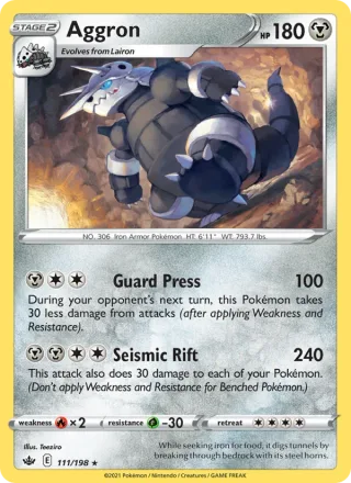 Aggron #111 · Chilling Reign Pokémon card