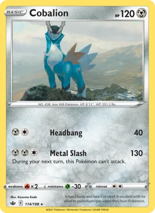 Cobalion #114 · Chilling Reign Pokémon card