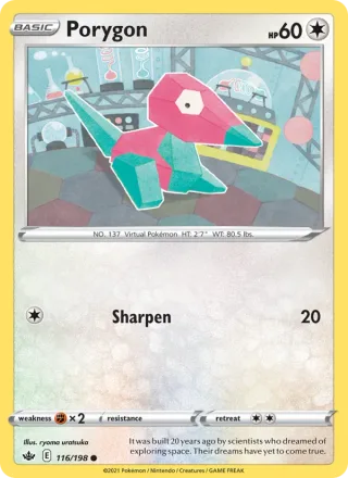 Porygon #116 · Chilling Reign Pokémon card