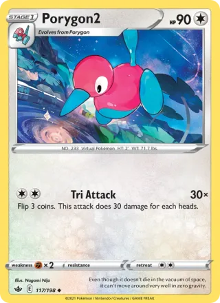 Porygon2 #117 · Chilling Reign Pokémon card