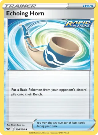 Echoing Horn #136 · Chilling Reign Pokémon card