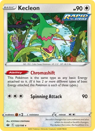 Kecleon #122 · Chilling Reign Pokémon card