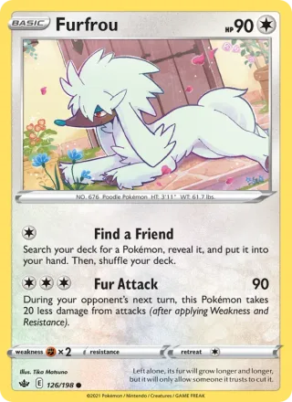 Furfrou #126 · Chilling Reign Pokémon card