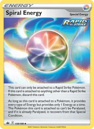 Spiral Energy #159 · Chilling Reign Pokémon card