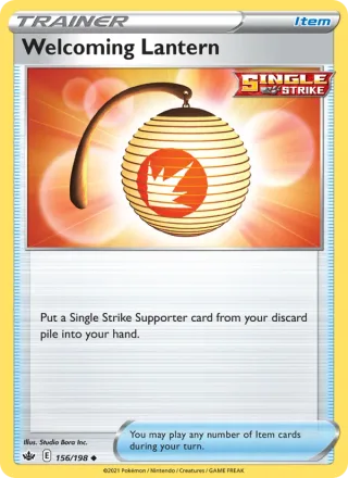 Welcoming Lantern #156 · Chilling Reign Pokémon card