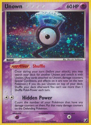 Unown #G · Unseen Forces Unown Collection Pokémon card