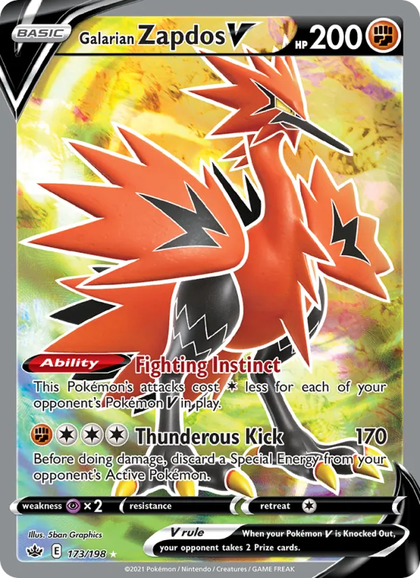 Galarian Zapdos V full card art