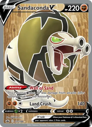 Sandaconda V #175 · Chilling Reign Pokémon card