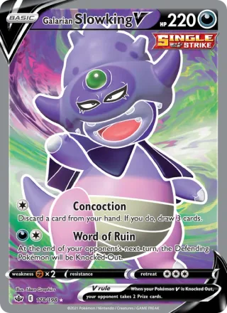 Galarian Slowking V #178 · Chilling Reign Pokémon card