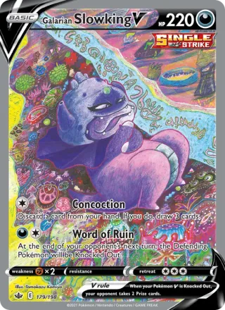 Galarian Slowking V #179 · Chilling Reign Pokémon card