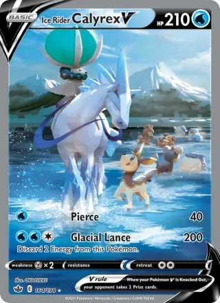 Ice Rider Calyrex V #164 · Chilling Reign Pokémon card