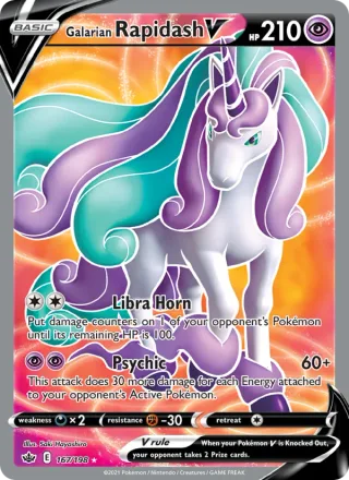 Galarian Rapidash V #167 · Chilling Reign Pokémon card