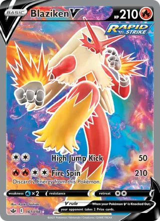 Blaziken V #161 · Chilling Reign Pokémon card