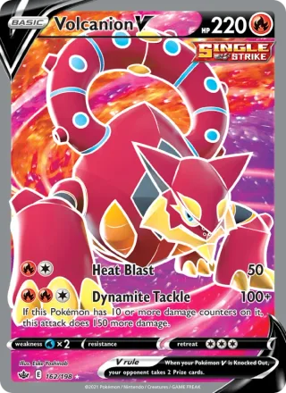Volcanion V #162 · Chilling Reign Pokémon card