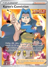 Karen's Conviction · Chilling Reign Pokémon card