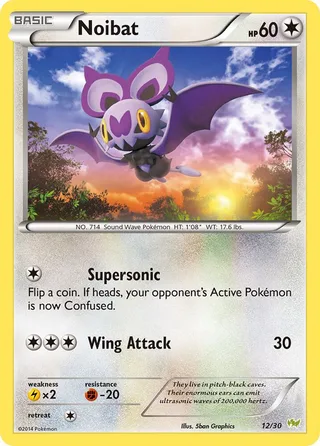 Noibat #12 · XY trainer Kit (Noivern) Pokémon card