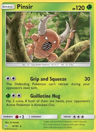 Pinsir #9 · Team Up Pokémon card