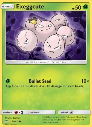 Exeggcute #8 · Team Up Pokémon card