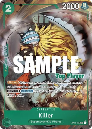 Killer (CS 2023 Top Players Pack) #OP01-039-cs-2023-top-players-pack · One Piece Promotion Cards One Piece card
