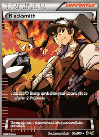 Blacksmith #88a · Flashfire Pokémon card