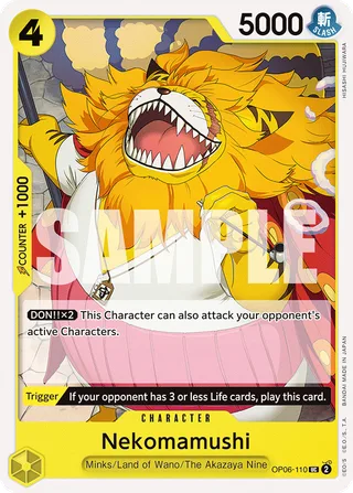 Nekomamushi #OP06-110 · Wings of the Captain Pre-Release Cards One Piece card