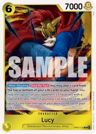 Lucy #OP07-112 · 500 Years in the Future One Piece card