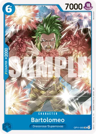 Bartolomeo #OP11-055 · A Fist of Divine Speed Release Event Cards One Piece card