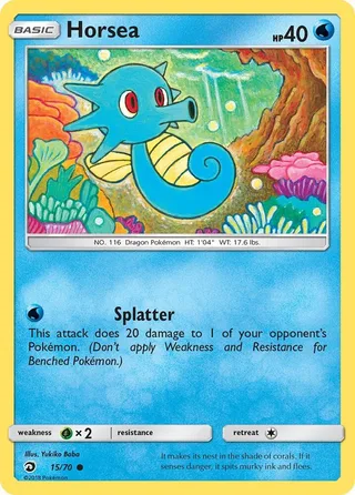 Horsea #15 · Dragon Majesty Pokémon card