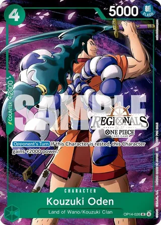 Kouzuki Oden (Regional Participation Pack 2026 Vol.2) #OP14-026-regional-participation-pack-2026-vol-2 · One Piece Promotion Cards One Piece card