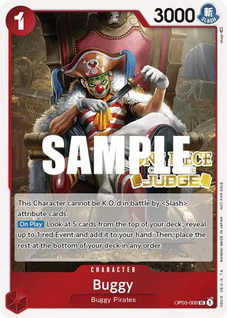 Buggy (Judge Pack Vol. 2) #OP03-008-judge-pack-vol-2 · One Piece Promotion Cards One Piece card