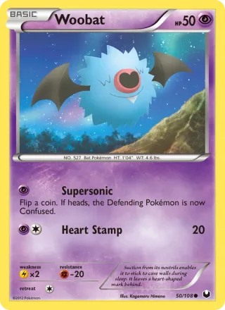 Woobat #50 · Dark Explorers Pokémon card