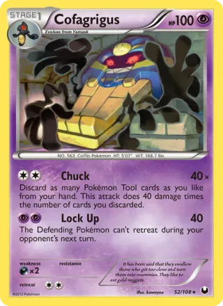 Cofagrigus #52 · Dark Explorers Pokémon card