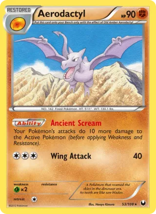 Aerodactyl #53 · Dark Explorers Pokémon card