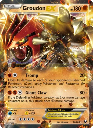 Groudon-EX #54 · Dark Explorers Pokémon card