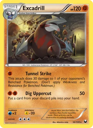 Excadrill #56 · Dark Explorers Pokémon card