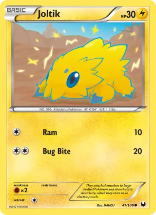 Joltik #41 · Dark Explorers Pokémon card