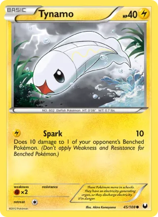 Tynamo #45 · Dark Explorers Pokémon card