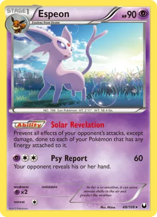 Espeon #48 · Dark Explorers Pokémon card