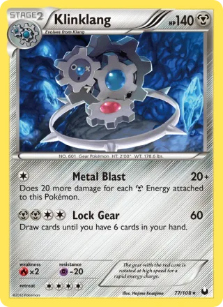 Klinklang #77 · Dark Explorers Pokémon card