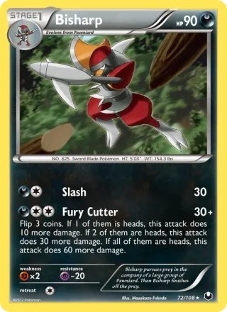 Bisharp #72 · Dark Explorers Pokémon card